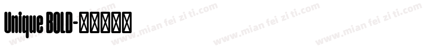 Unique BOLD字体转换